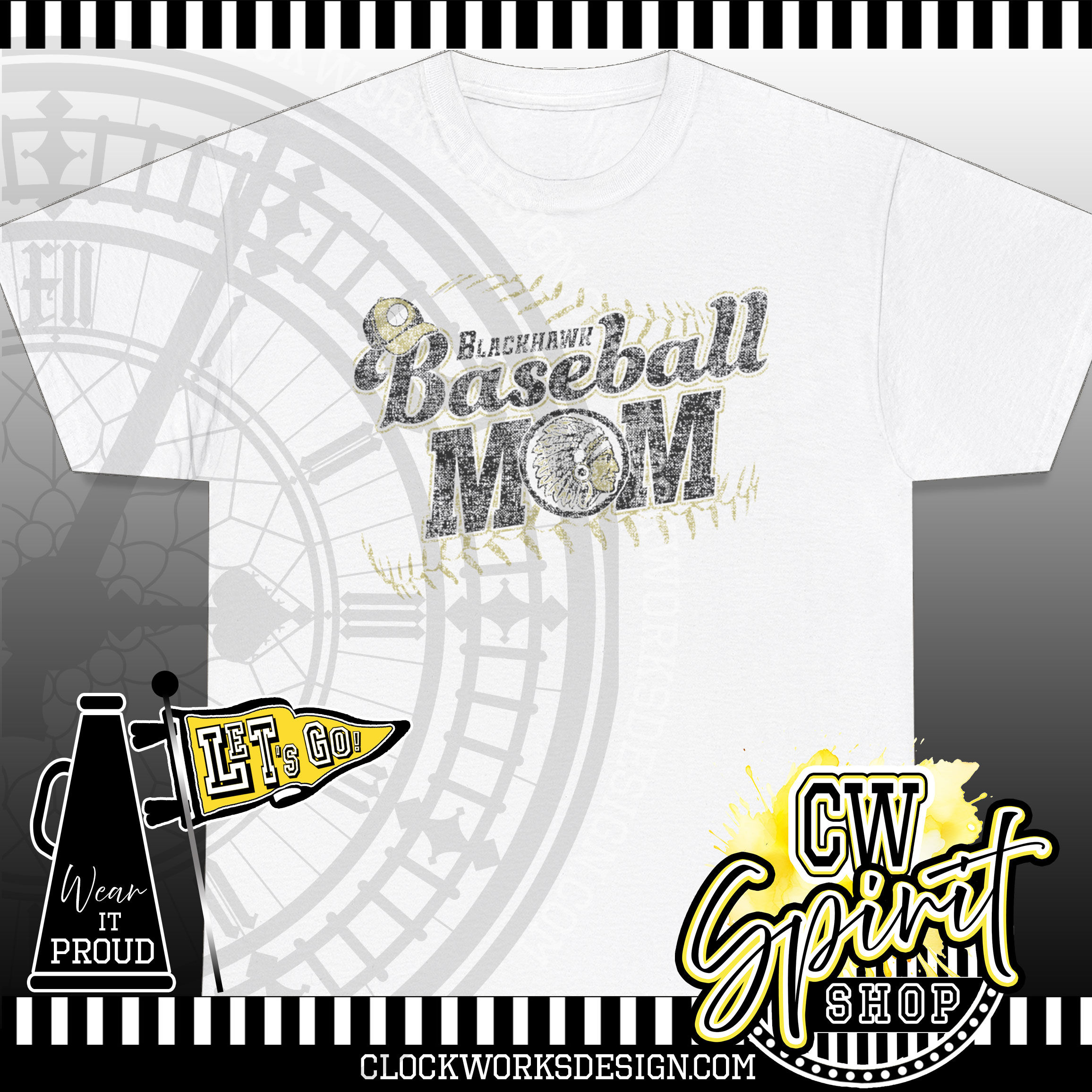 1101005 BH BSB Blackhawk Baseball Mom Hat Hang