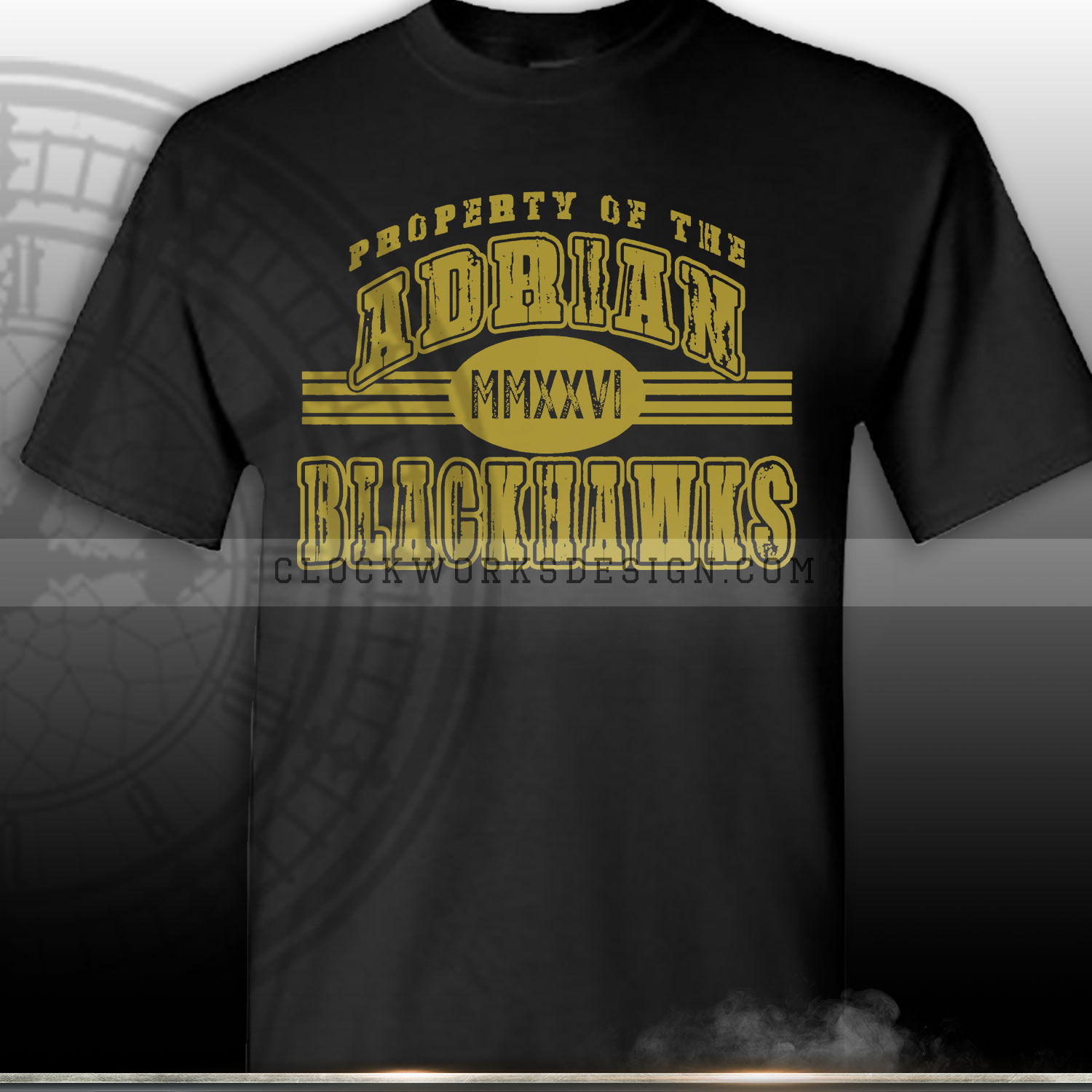 111159 Property of the Adrian Blackhawks-CHOOSE YOUR YEAR!
