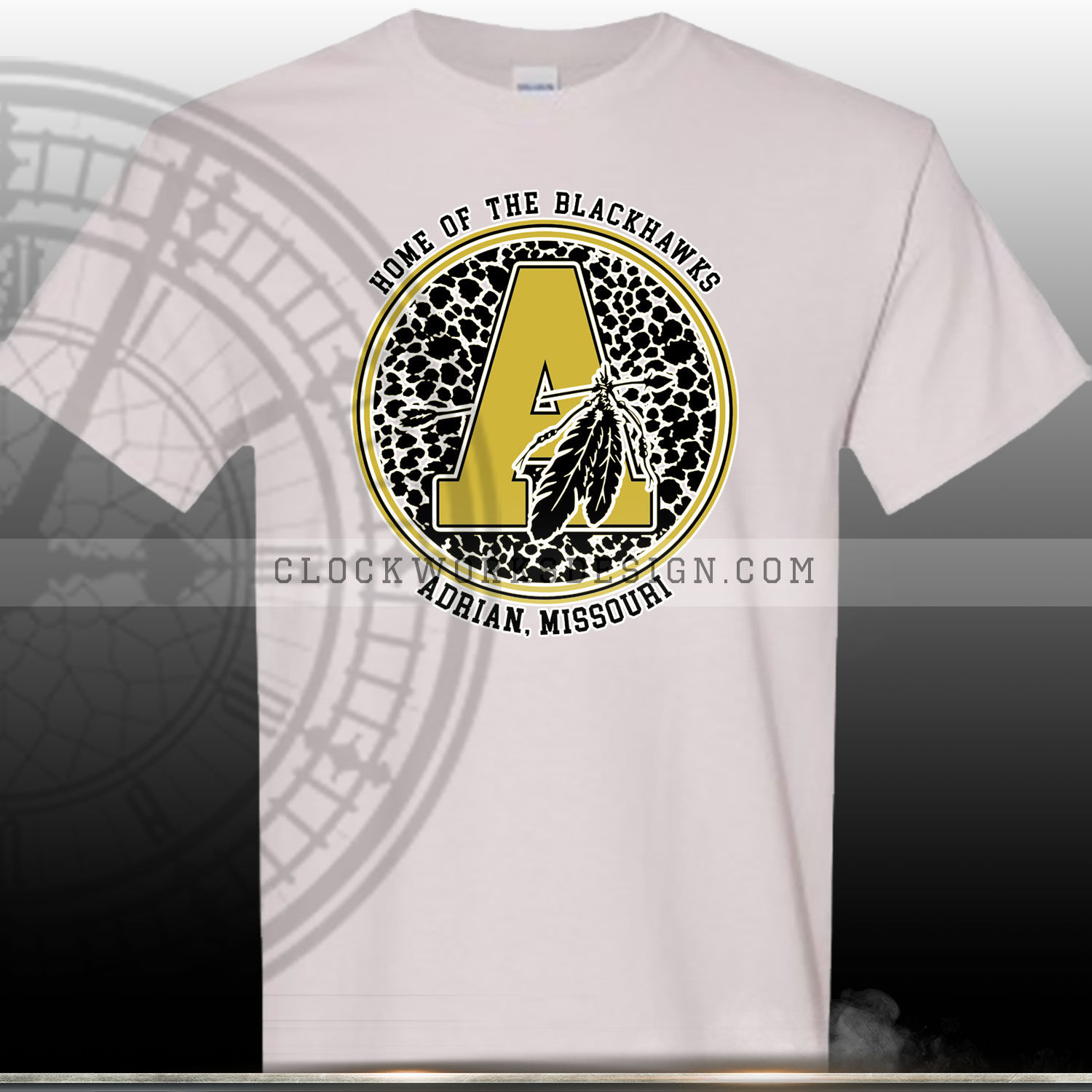 111151 Letter A Home of the Blackhawks Leopard Circle