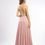Thumbnail: Blush Floral Embellished Halter Strap Bodice Gown