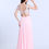 Thumbnail: Pink Sequin Cold Shoulder Flowy Gown