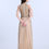 Thumbnail: Champagne Sequined High Neck Rhinestone Column Gown