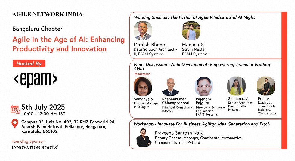 Agile in the Age of AI: Enhancing Productivity and Innovation @Bengaluru
