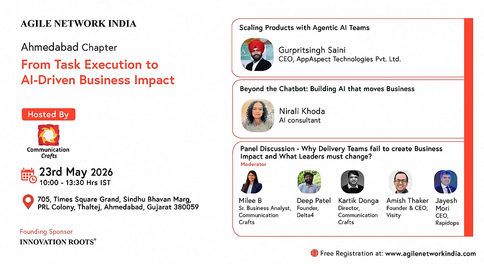 From Task Execution to AI-Driven Business Impact @Ahmedabad