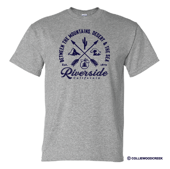 Riverside,Ca "Between the Mountains, Desert & the Sea" Softstyle tee