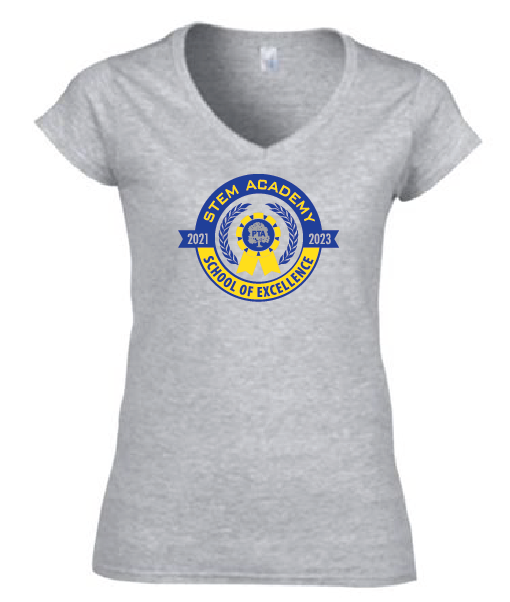 STEM ACADEMY LADIES V-NECK TEE