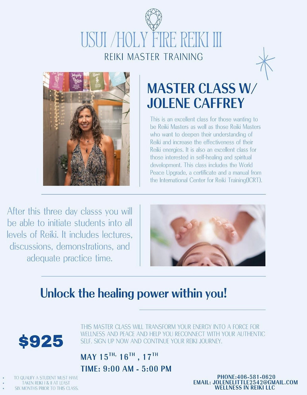 Usui/Holy Fire III Master Reiki Class