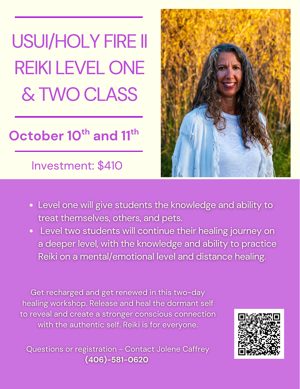Usui/Holy Fire Reiki Level One and Two Class (1)