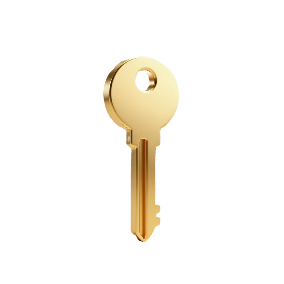 Metallic Gold Key Image