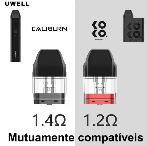 Miniatura: Coil Caliburn Koko (variaçôes) Cartucho de Reposição - UWELL