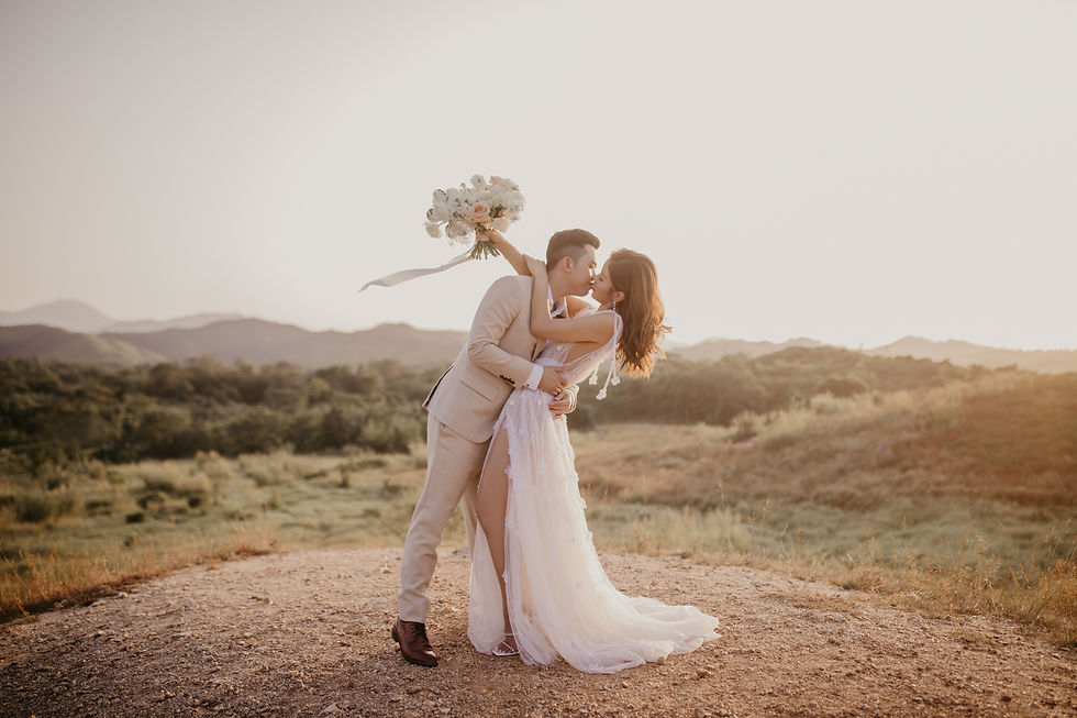 Bride and groom wedding photo. Liz Martinez gown from The Wedding Gown bridal shop.