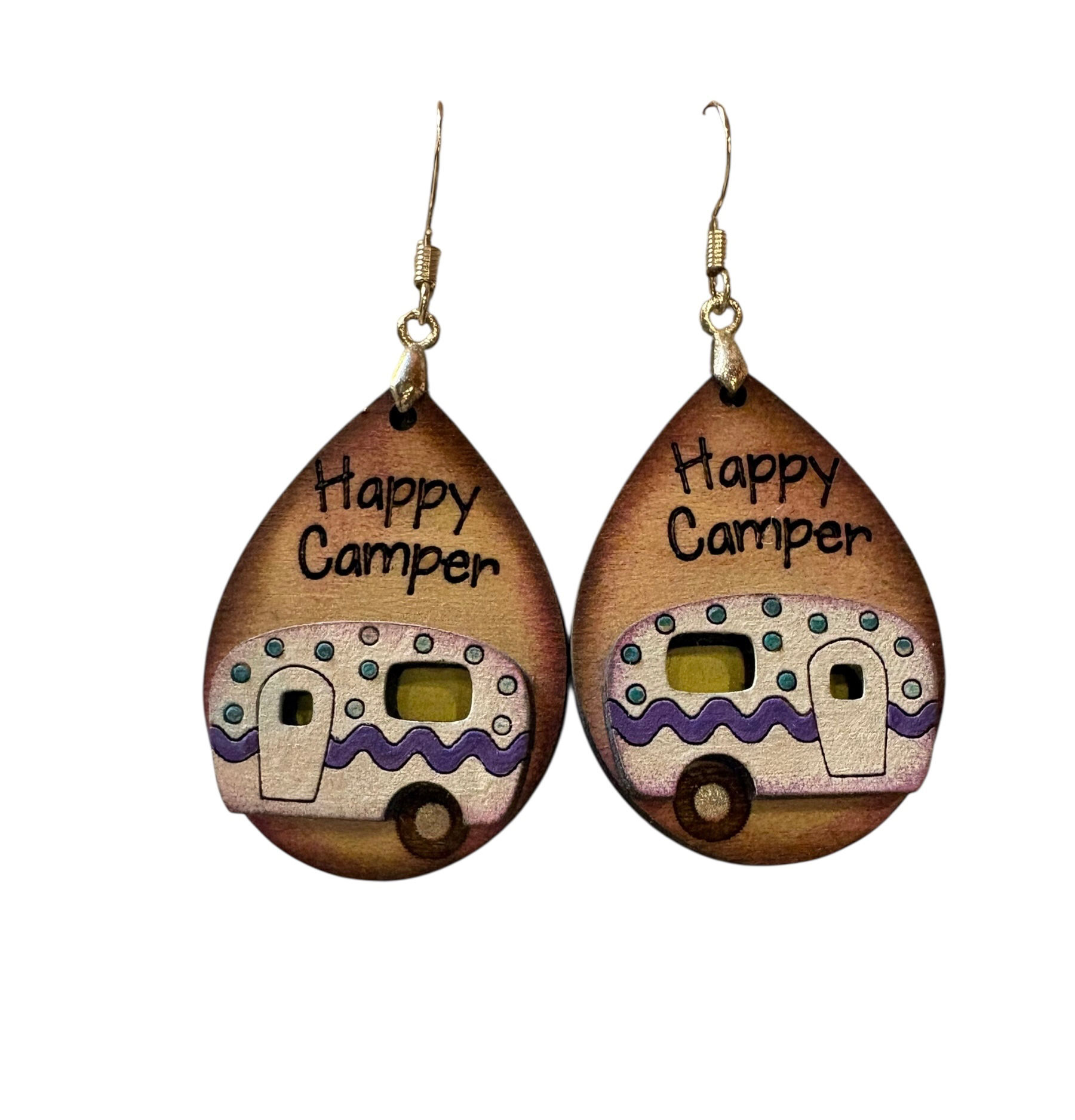 Happy Camper in purple or blue