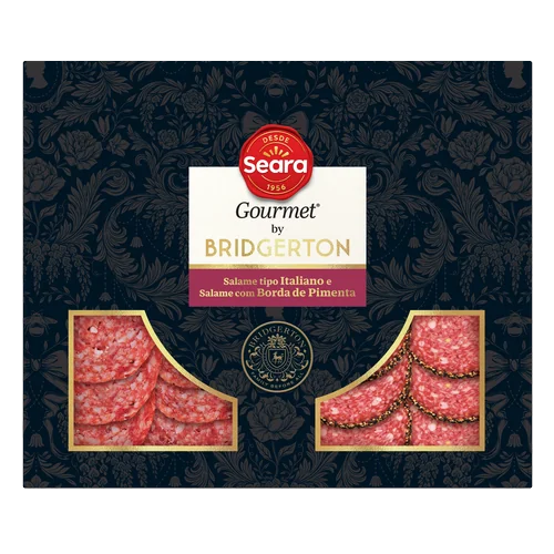 embalagem seara gourmet by bridgerton salame tipo italiano e salame com borda de pimenta