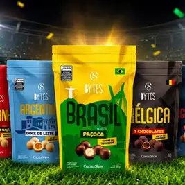 Cacau Show traz produtos da linha Bytes temáticos para Copa do Mundo