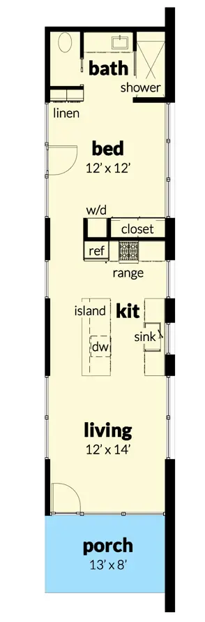 Miniatura: 61m2 Plan 44047TD