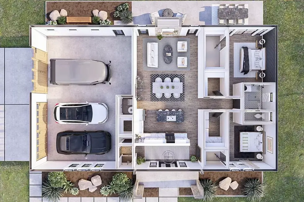 Miniatura: 139m2 Plan 623182DJ