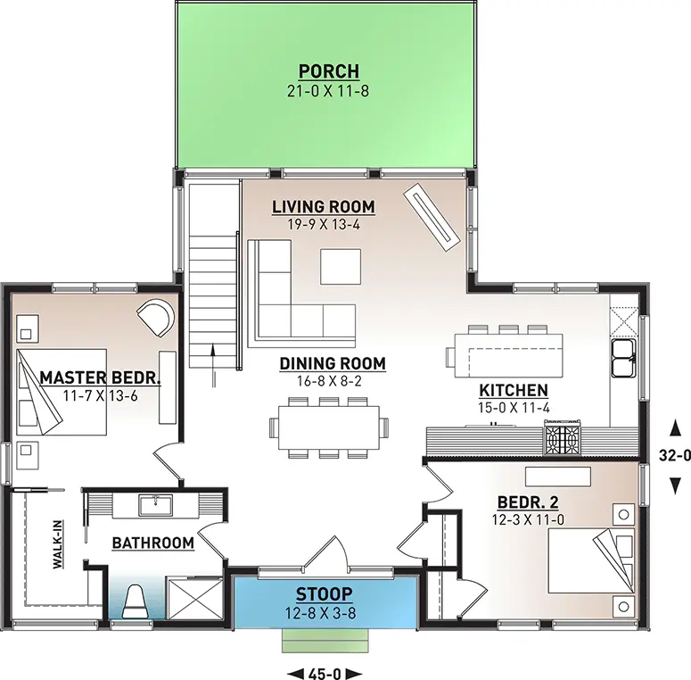 Miniatura: 112m2 Plan 22590DR