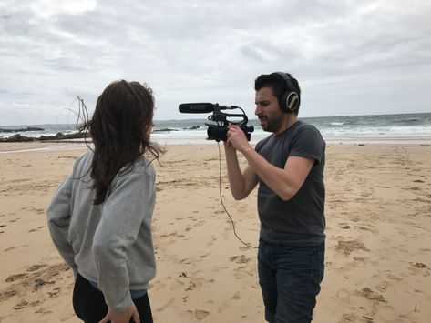 Sur le tournage du film La Dernière Vague réalisé par Chris Moreira