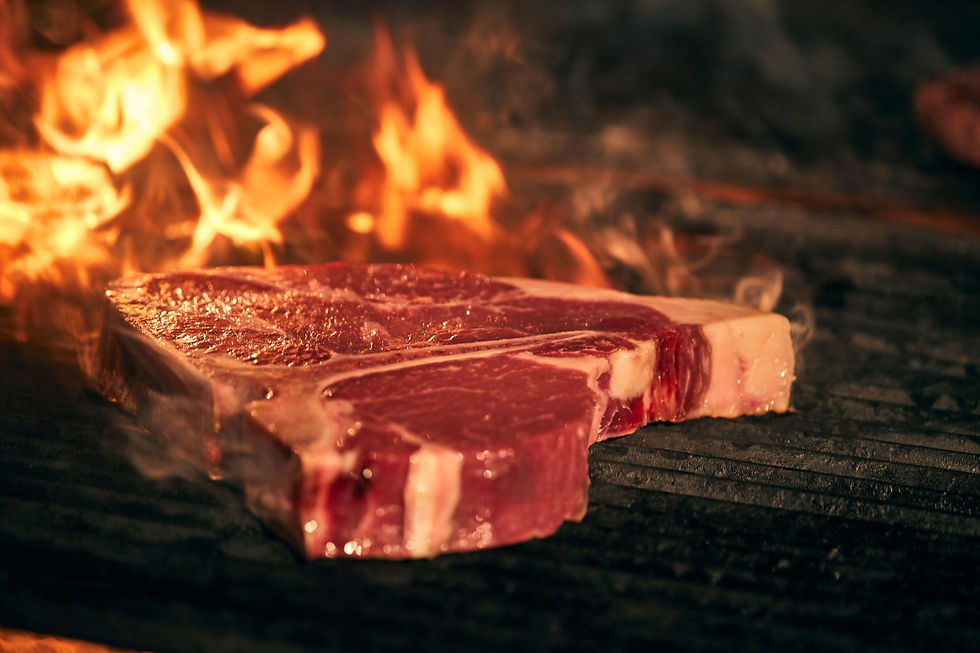 viande maturée à la braise