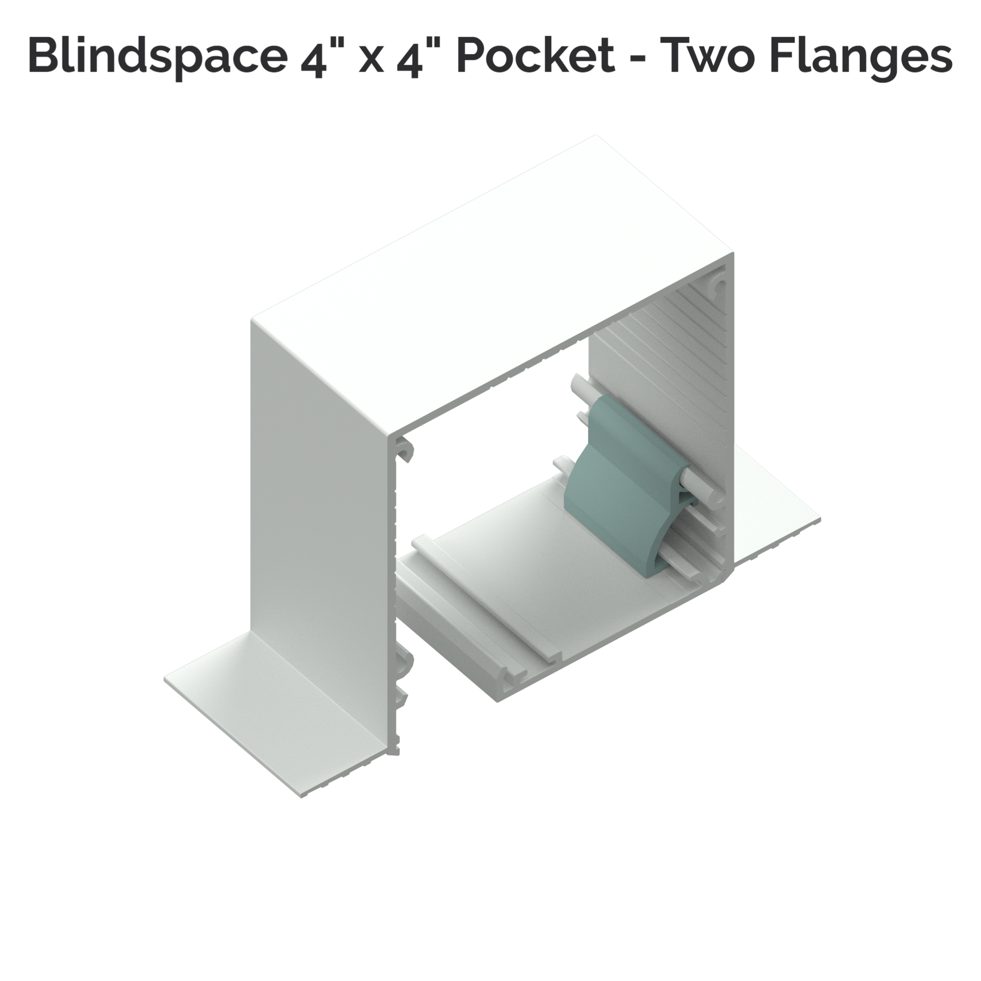 4" x 4" Pocket, two skim coat flanges - Pack of TWO 144" pieces