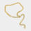 Thumbnail: "Cassidy" Gold Link Chain Fringe Y Drop Necklace