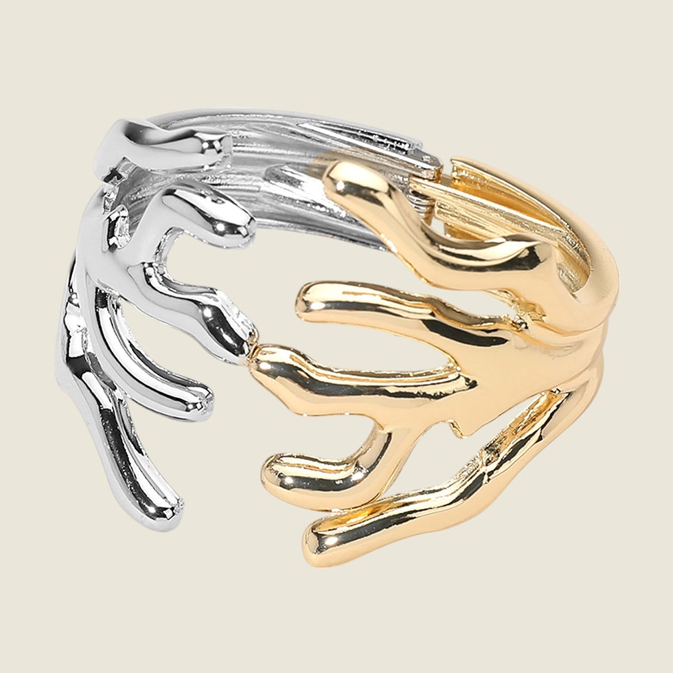 Thumbnail: "Tru Tone" Two Tone Abstract Bracelet