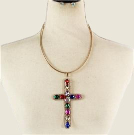 MULTI CROSS NECKLACE