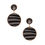 Thumbnail: "Sass" Gray Zebra Print Statement Earrings