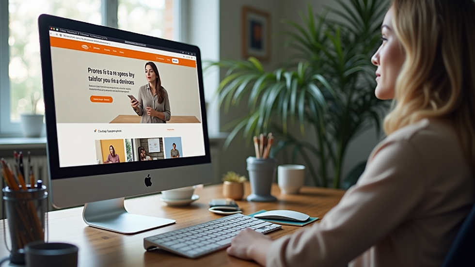 High angle view of a desktop setup with a non-profit organization's website open