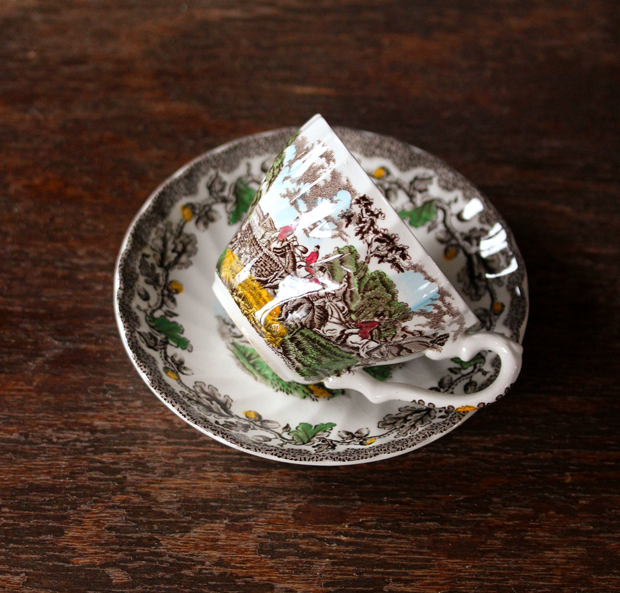 İngiliz Dönem Staffordshire Fincan
