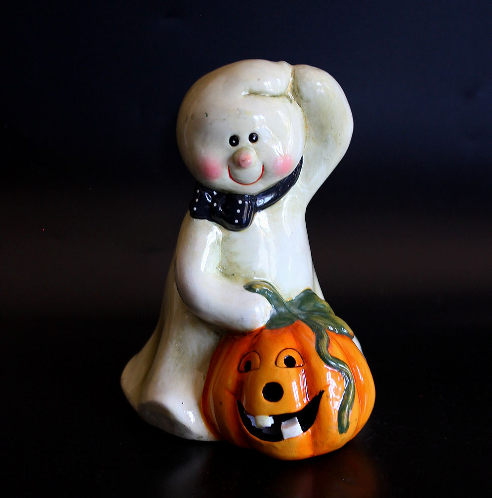 Küçük resim: İtalyan Dönem Halloween Tealight / Biblo