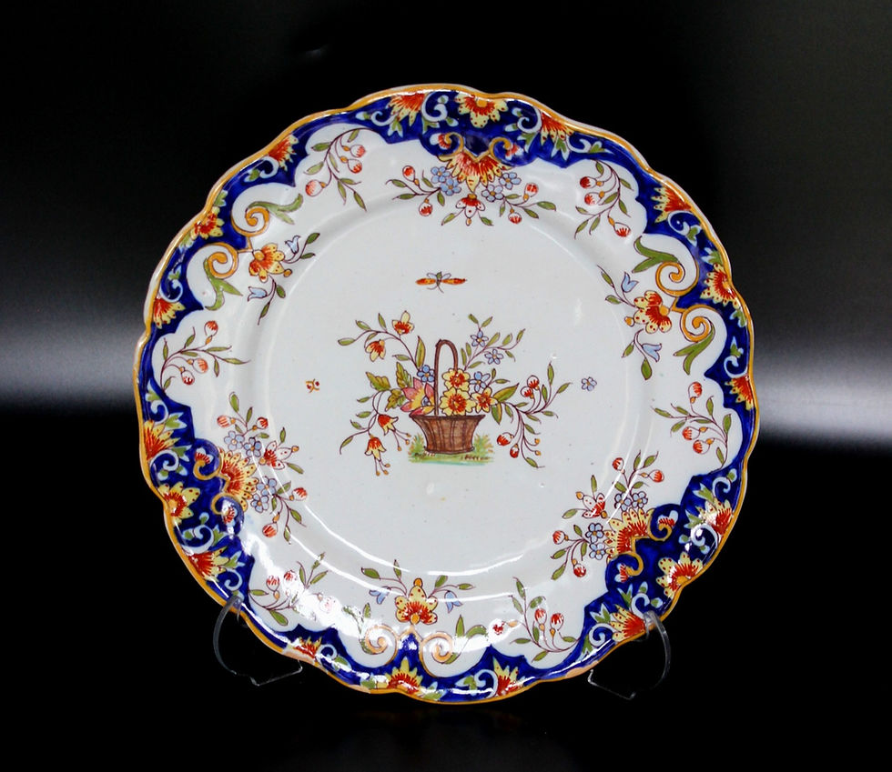 Fransız Antika Desvres Tabak