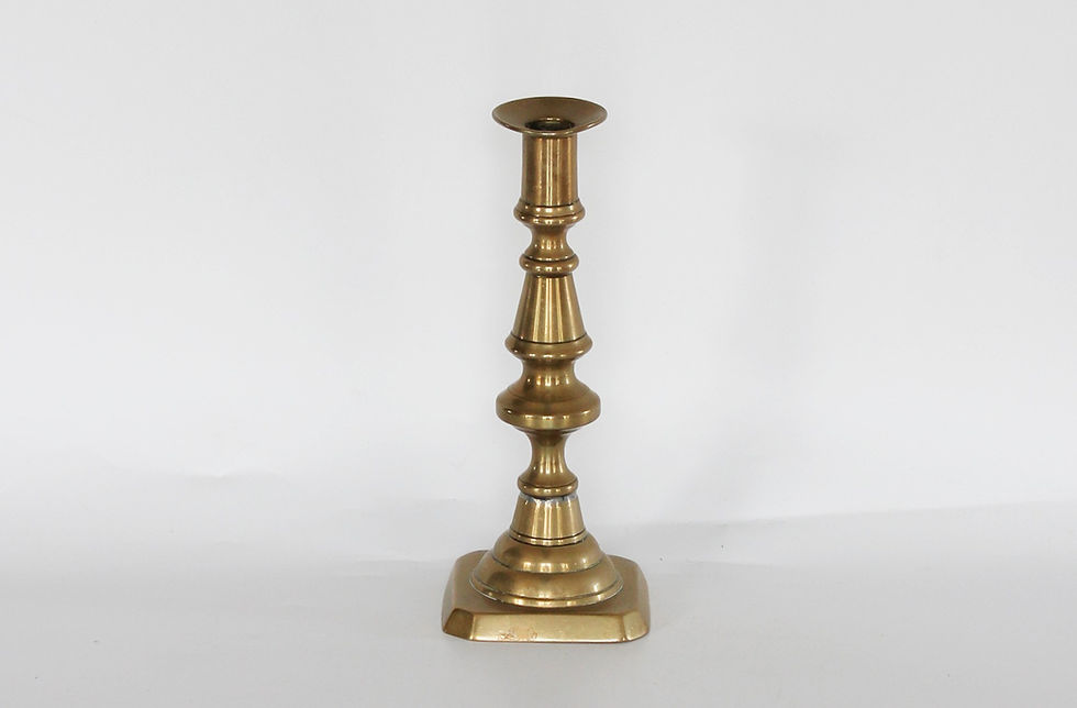 Fransız Antika Pirinç/Bronz Mumluk