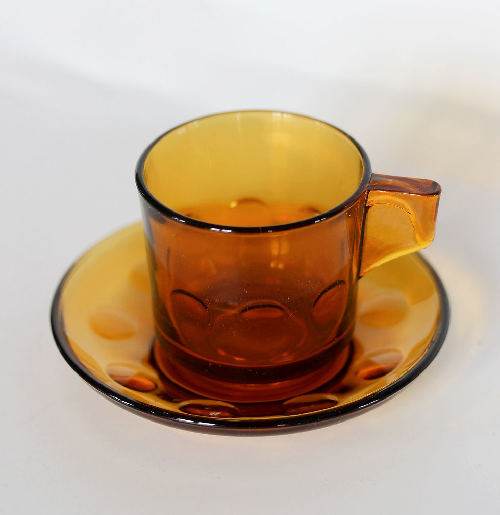 Küçük resim: Fransız Retro Cam Fincan