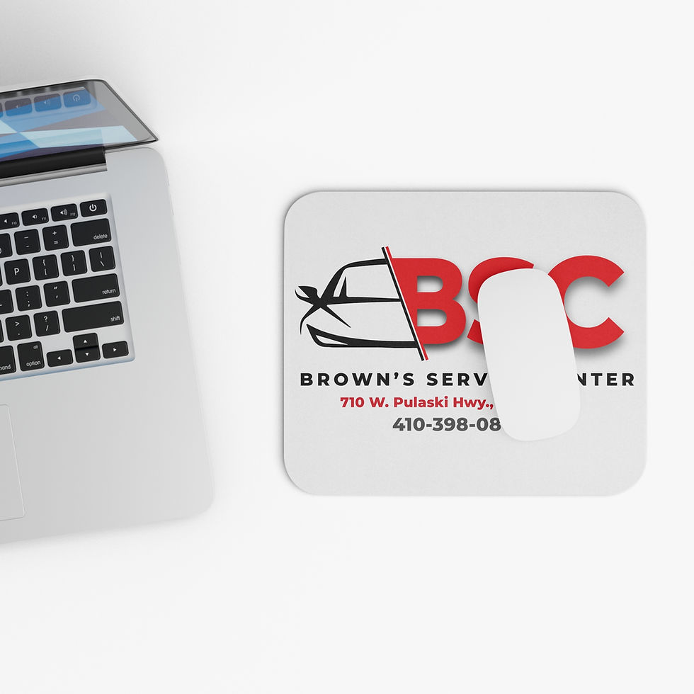 Thumbnail: Custom Rectangle Mouse Pad - Brown's Service Center Logo