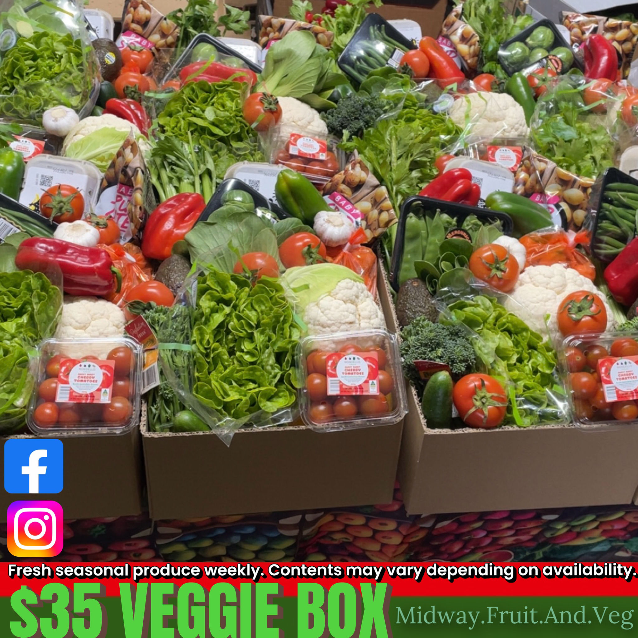 $35 MEDIUM VEGETABLE ONLY BOX