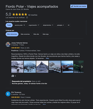 Reseñas Fiordo Polar