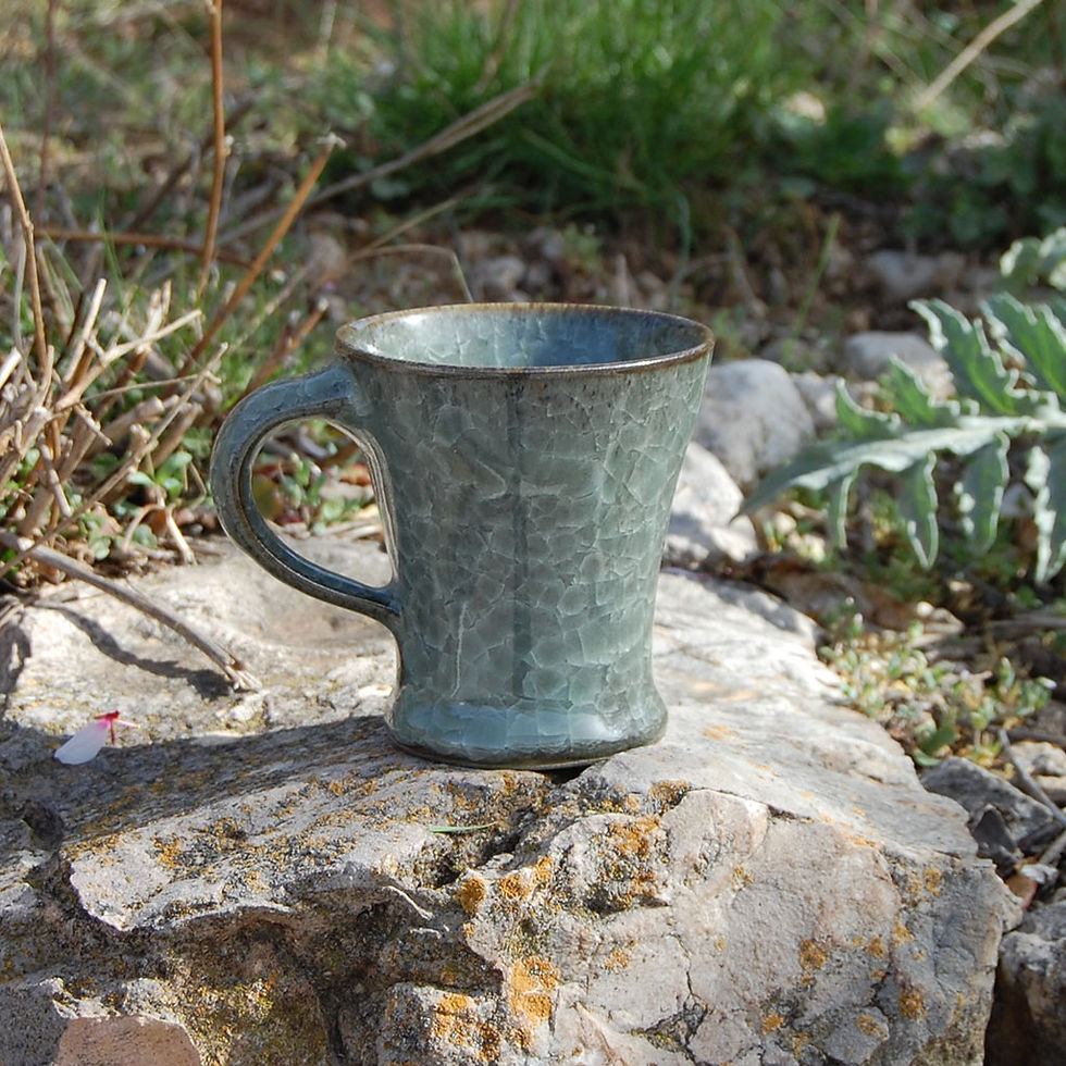 Miniatura: Jarrita gres celadón cuarteado