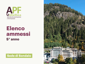 Elenco ammessi al 5° anno – Sede di Sondalo