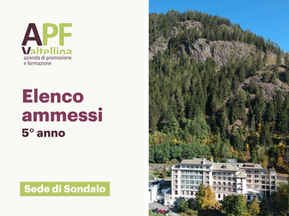 Elenco ammessi al 5° anno – Sede di Sondalo