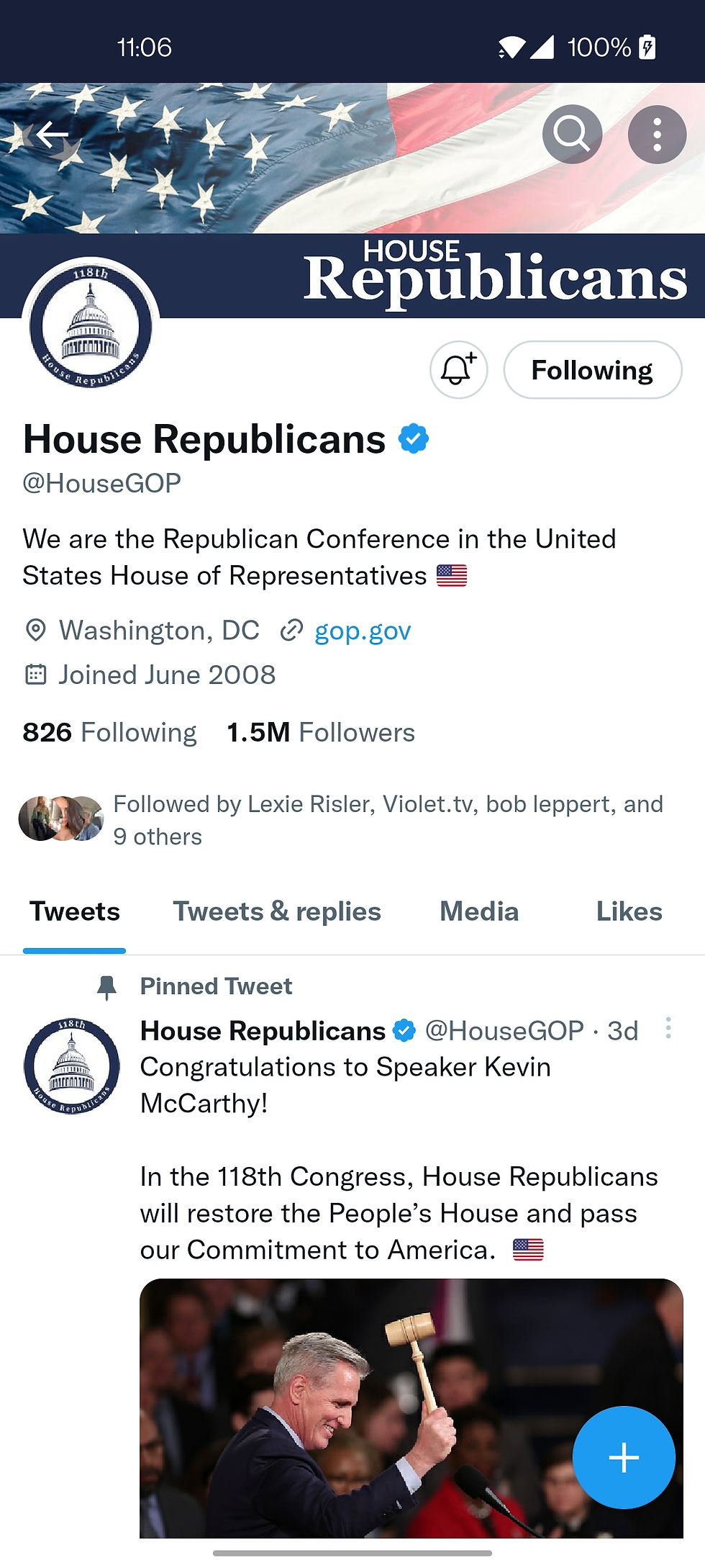 We are doing a FBI investigation On The House Republicans Today.