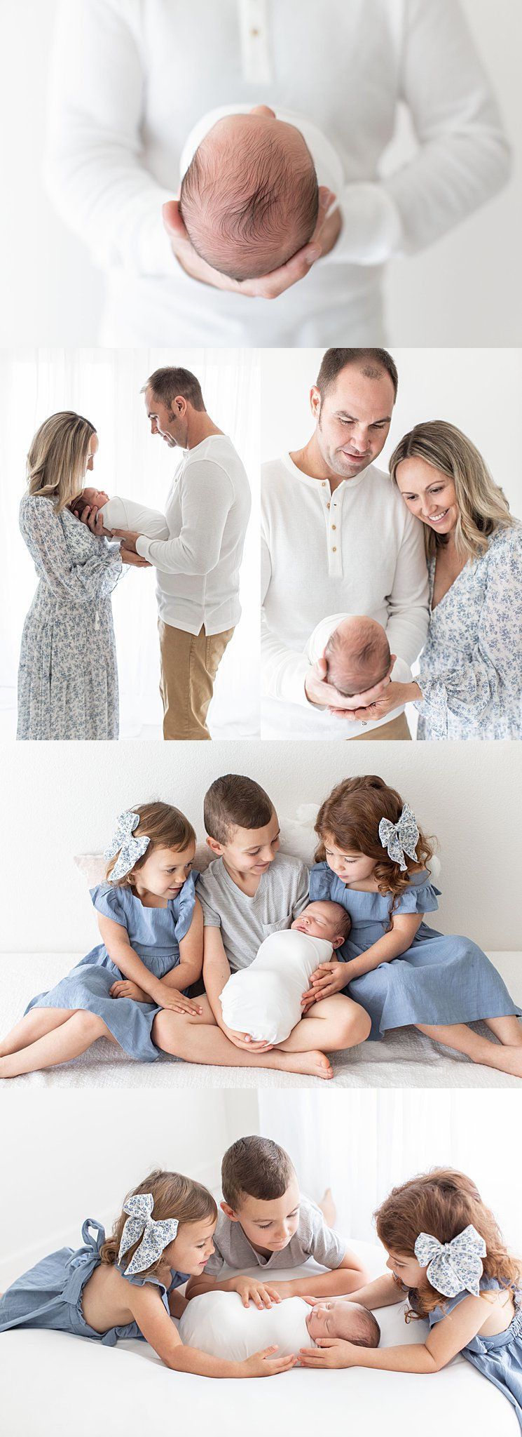 Sarasota newborn photographer | Tampa newborn photographer |studio newborn session with siblings