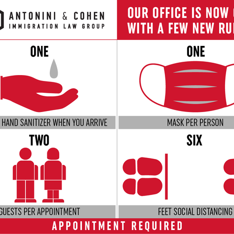Our office is now open, with a few new rules!
