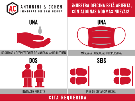 ¡Nuestra oficina está abierta, con algunas normas nuevas!