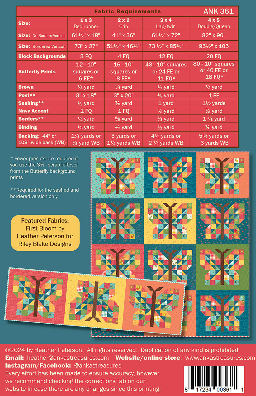 Thumbnail: Mariposa Quilt Pattern | Heather Peterson Anka's Treasures