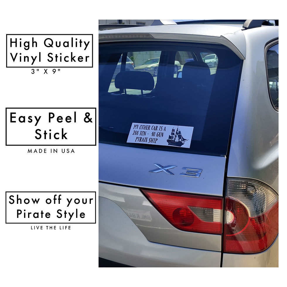 Thumbnail: Pirate Ship Bumper Sticker