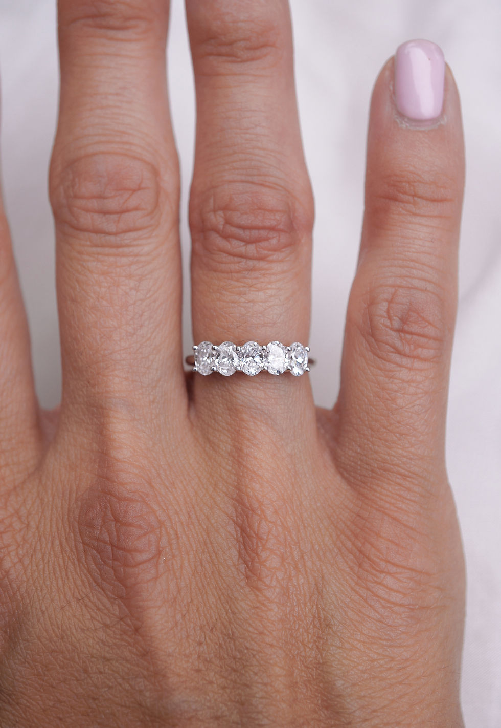 Thumbnail: Lab Grown 5 Oval Diamond Band