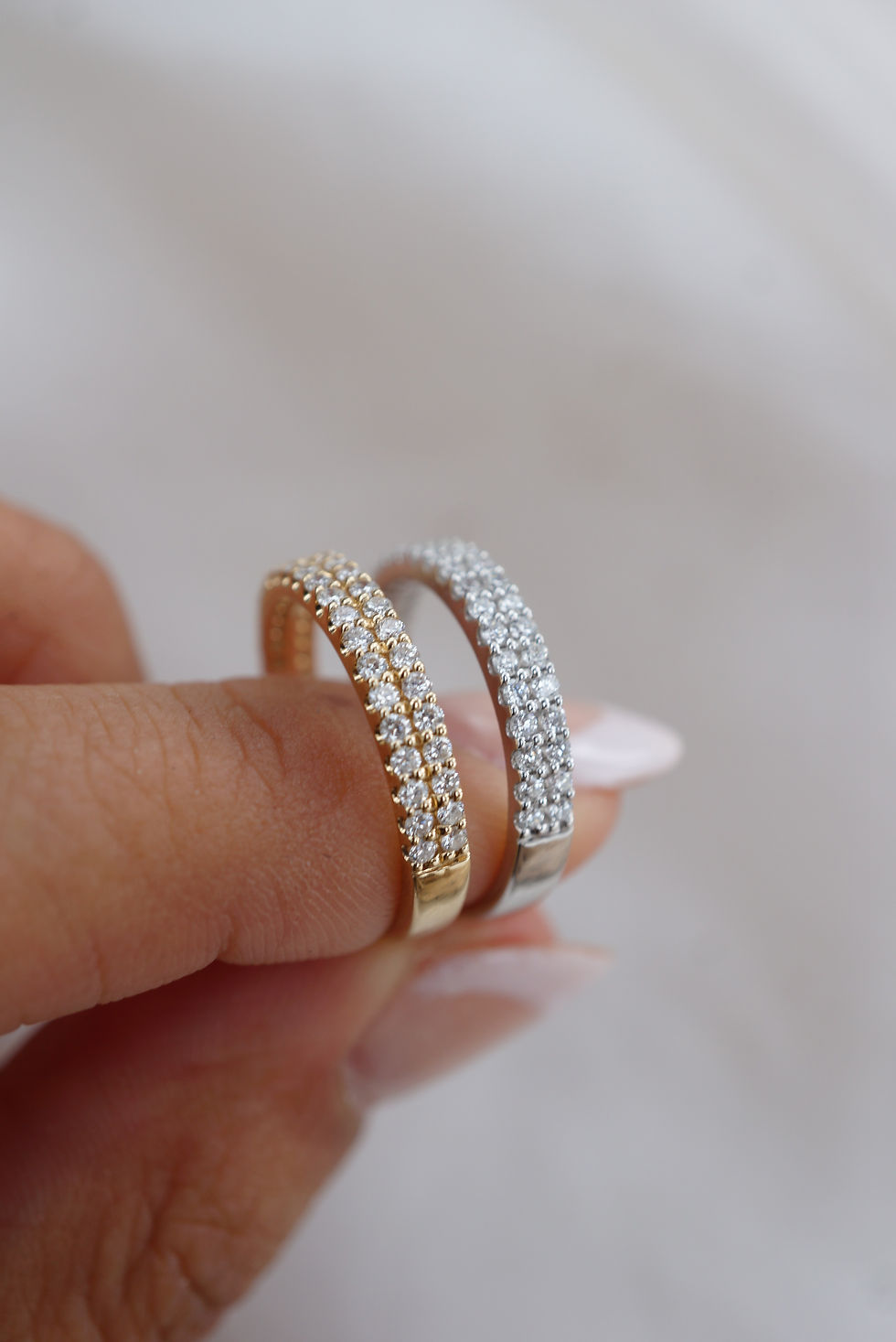 Thumbnail: Double Row Diamond Band
