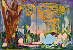 《花火NO.4》 250×360cm  布面丙烯、油彩 2024