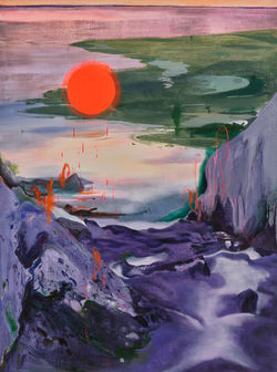 《上升》 200×150cm  布面丙烯、油彩 2023